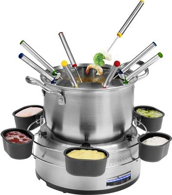 Princess 172680 Familienfondueset - 8 Person(en) - 1,2 l - Edelstahl - Rund - Edelstahl - 1 m (01.172680.01.001) von Princess