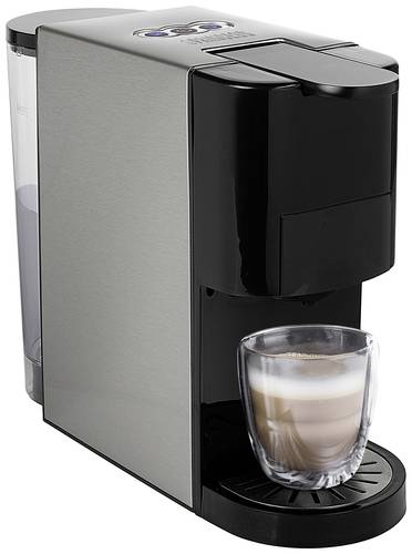 Princess 249451 Kapselmaschine Silber, Schwarz E.S.E. Pad kompatibel, One Touch von Princess