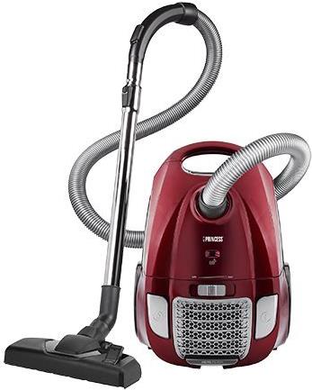 Princess Staubsauger Power Deluxe - A - Zylinder-Vakuum - Grau - Rot - Staubbeutel - Teleskopisch - Kautschuk (01.333001.01.001) von Princess