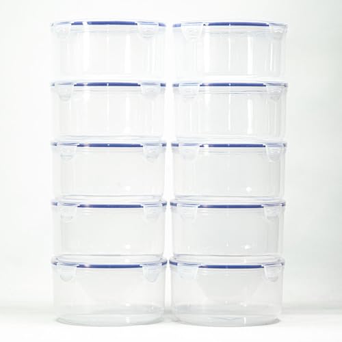PRINCORE Filament Box (Trockenbox) - rund, stapelbar, passend für fast alle gängigen 500/800/ 1000g Filamentspulen - 10 Stück von Princore