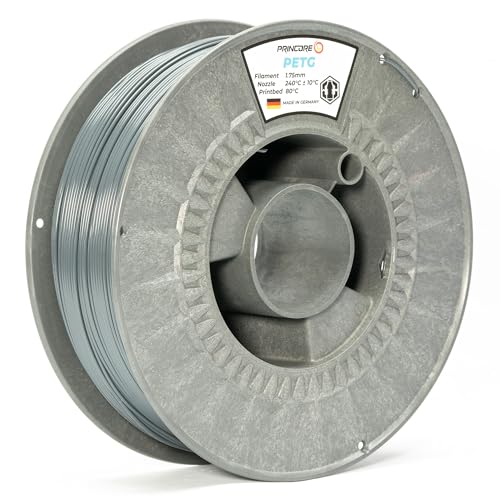 PRINCORE Filament PETG 1.75mm, 3D Drucker PETG Filament, Schwarz, Druckmaterial (Anthrazit, 1000g) von Princore