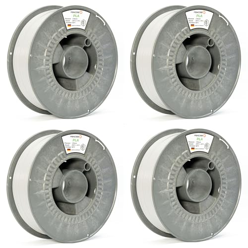 PRINCORE Filament PLA 1.75mm, 4er Bundle Telegrau, 3D Drucker PLA Filament, Druckmaterial (Telegrau, 4 x 1000g) von Princore