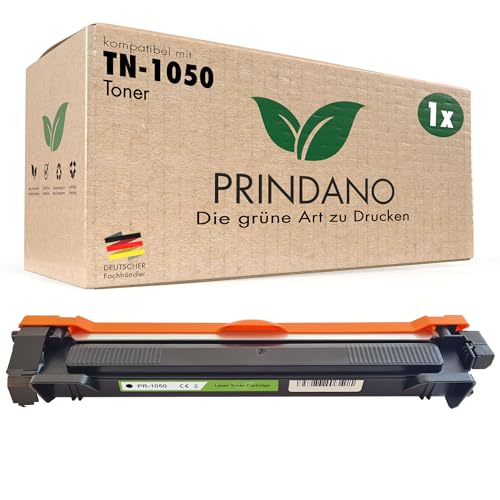 Prindano 1 Toner kompatibel mit Brother TN-1050 | Für Brother DCP-1510 1510E 1512 1512A 1512E 1610W 1610WE 1612W 1616NW 1617NW HL-1110 1110R 1112 1112A 1201 1210W 1211W MFC-1810 1810E 1815 1910W von Prindano