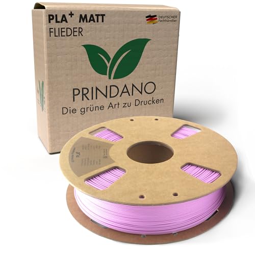 Prindano BIO PLA+ Filament 1.75mm PLA Plus 3D Drucker Filament 1 kg Spule Maßgenauigkeit +/- 0,03mm PLA+ FDM Druckerverbrauchsmaterial PLA+ Matt Flieder von Prindano