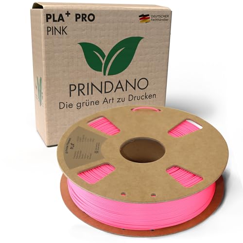 Prindano BIO PLA+ Filament 1.75mm PLA Plus 3D Drucker Filament 1 kg Spule Maßgenauigkeit +/- 0,03mm PLA+ FDM Druckerverbrauchsmaterial PLA+ Pro Pink von Prindano