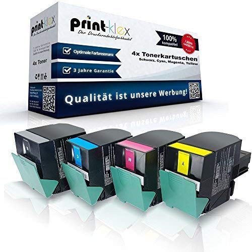 Print-Klex Toner Sparset kompatibel für Lexmark C540N C543DN C544DN C544DTN C544DW C544N C546DTN C540H2KG C540H2CG C540H2MG C540H2YG von Print-Klex GmbH & Co.KG, kein Lexmark Original