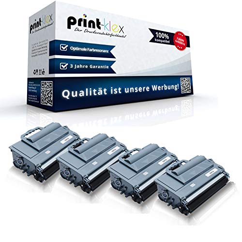 4X Print-Klex Alternative Toner für Brother HL-L 5200 DWT HL-L 5200 Series HL-L 6250 DN HL-L 6300 DW HL-L 6300 DWT HL-L 6300 Series HL-L 6400 DW TN3480 TN-3480 TN 3480-4er Pack - Office Print Serie von Print-Klex GmbH & Co.KG