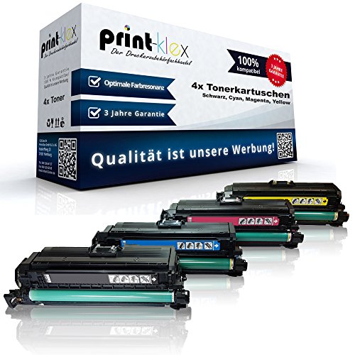 4X Print-Klex Toner kompatibel für HP Color Laserjet CP4500Series CP4520dn CP4520n Enterprise CP4000Series CP4025DN CP4025N CP4500Series CP4525dn CP4525n CP4525Series CP4525xh Set BK C M Y von Print-Klex GmbH & Co.KG