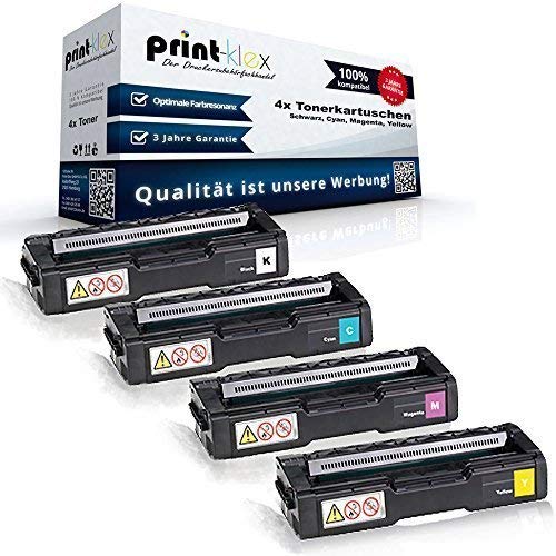Print-Klex Toner 4x kompatibel für Ricoh Aficio SP C231n, C231sf, C232dn, C232sf, C242dn, C242sf, C310 - Schwarz, Cyan, Magenta, Gelb - Premium Produkt, Perfekte Druckqualität Print-Klex Toner 4x kompatibel für Ricoh Aficio SP C231n, C231sf, C232dn, C232sf, C242dn, C242sf, C310 - Schwarz, Cyan, Magenta, Gelb - Premium Produkt, Perfekte Druckqualität von Print-Klex GmbH & Co.KG