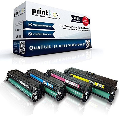 4X Print-Klex Toner kompatibel mit HP Color Laserjet Managed M 550 Series M 553 DNM M 553 xm MFP M 577 DNM MFP M 577 Series Flow MFP M 577 cm CF360X CF361X CF362X CF363X BK C M Y - Easy Print Serie von Print-Klex GmbH & Co.KG