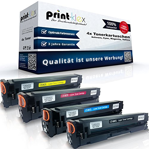 4x Print-Klex Toner kompatibel für HP Color LaserJet Pro M250 Series M252 dw Pro M252 n Pro M270 Series Pro M274 dn Pro M274 n Pro M277 dw Pro M277 n Pro M 252 dw Pro M 252 n Pro M 274 dn Pro M 274 n von Print-Klex GmbH & Co.KG