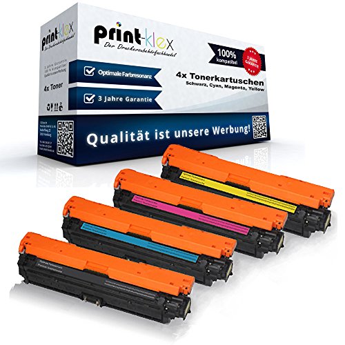 4x Print-Klex Toner kompatibel für HP Laserjet Enterprise 700 Color M775dn MFP M775f MFP M775 Series M775z MFP M775z plus CE 340 341 342 343 Black Cyan Magenta Yellow - Sparpack von Print-Klex GmbH & Co.KG