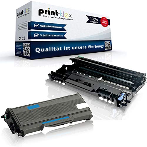 Print-Klex Kompatible Toner mit Trommel für Brother DR2100 & TN2120 HL 2140 HL 2150 N HL 2150 NR HL 2170 N HL 2170 Series HL 2170 W HL 2170 WR DR 2100 DR-2100 TN 2120 TN-2120 Farblos Schwarz - Office von Print-Klex GmbH & Co.KG