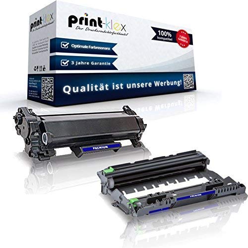 Print-Klex Kompatible Toner mit Trommel für Brother TN2420 & DR2400 HL-L 2550 D 2350 DW 2357 2370 DN 2372 2375 - Schwarz Farblos - Office Pro Serie von Print-Klex GmbH & Co.KG