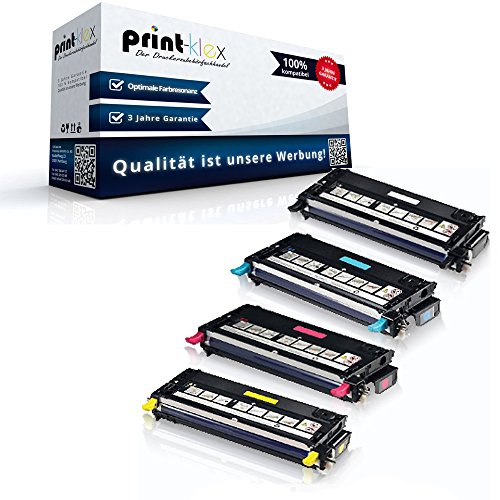 Print-Klex Toner Sparset kompatibel für Dell 3110 3110CN 3115 3115CN Dell 3110CN Dell 3115CN - Set (alle 4 Farben) Black, Cyan, Magenta, Yellow - Office Pro Serie von Print-Klex GmbH & Co.KG