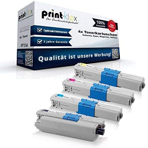 Print-Klex Toner Sparset kompatibel für Oki C 310 C-310DN C 330 C-330DN C 331 C-331DN C 510 C-510DN C 511 C-511DN C 530 C-530DN C 531 C-531DN - Toner Set (alle 4 Farben) Black, Cyan, Magenta, Yellow von Print-Klex GmbH & Co.KG