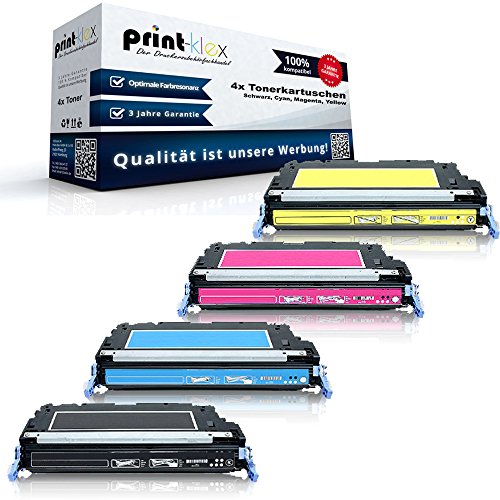 Print-Klex XXL Toner Set kompatibel für HP Color Laserjet 3800 3800DN 3800DTN 3800N CP3505 CP3505DN CP3505N CP3505X CP3505XH Q6470 Q7581 Q7582 Q7583 A von Print-Klex GmbH & Co.KG