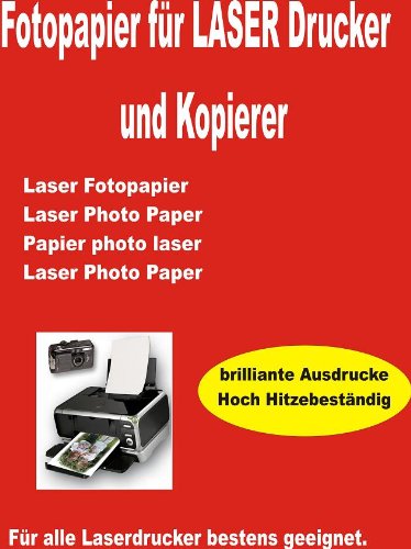 P4L - 100 Blatt DIN A4 200g/m² BEIDSEITIG hochglänzendes Fotopapier (High Glossy) für Laserdrucker/Kopierer von Print4Life