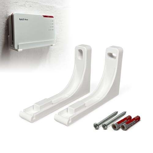 Wandhalterung passend für AVM FritzBox 5690 Pro Router, Router-Halter Wandmontage DSL Fritzbox Zubehör Wandhalter, inklusive Montagematerial, WLAN Modem Halterung Wand Befestigung System Wandhalterung passend für AVM FritzBox 5690 Pro Router, Router-Halter Wandmontage DSL Fritzbox Zubehör Wandhalter, inklusive Montagematerial, WLAN Modem Halterung Wand Befestigung System von Printari