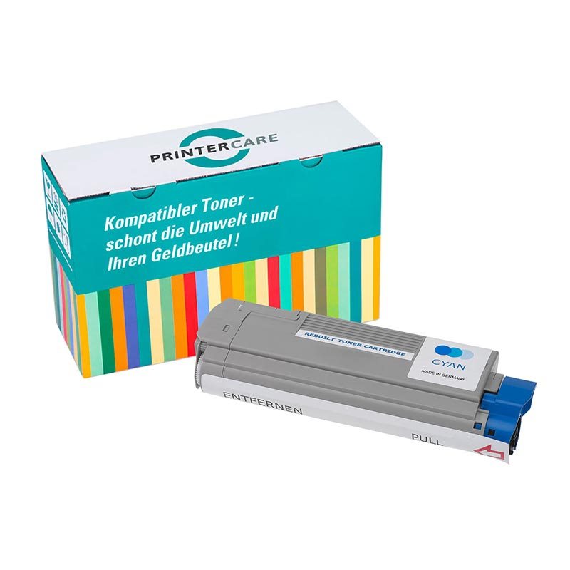 PrinterCare Toner cyan kompatibel zu 43381907 von PrinterCare