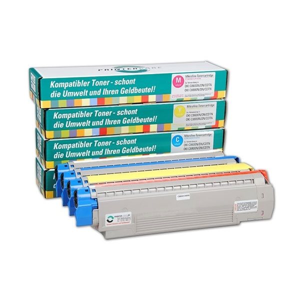 PrinterCare Tonerpaket - C8600/8800-CMYBK von PrinterCare