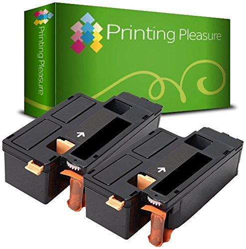 2 Schwarz Toner kompatibel für Dell E 525 W E525 W E 525W E525W | 593-BBJX von Printing Pleasure