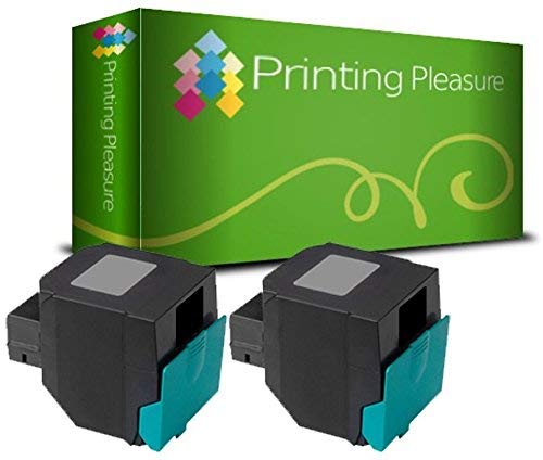 2 Toner kompatibel für Lexmark CX410dte CX410de CX410e CX510de CX510dhe CX510dthe - Schwarz, hohe Kapazität (4.000 Seiten) von Printing Pleasure