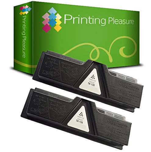 2 Toner kompatibel zu TK-130 für Kyocera Mita FS-1028MFP FS-1028DP FS-1128MFP FS-1300 FS-1300D FS-1300DN FS-1300DTN FS-1300N FS-1350 FS-1350DN FS-1350N - Schwarz, hohe Kapazität von Printing Pleasure