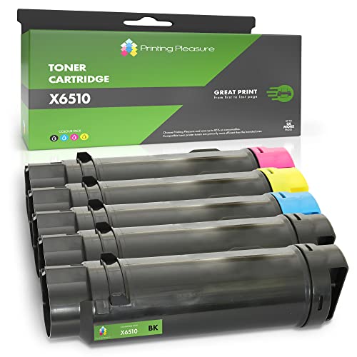 5 Toner kompatibel für 106R03480 106R03477 106R03478 106R03479 Xerox Phaser 6510, 6510dn, WorkCentre 6515, 6515dn, 6515dni - Schwarz/Cyan/Magenta/Gelb, hohe Kapazität (BK 3.000 & C/M/Y 2.300 Seiten) von Printing Pleasure