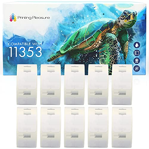 Printing Pleasure 10x Mehrzwecketiketten kompatibel für Dymo Seiko 11353 12mm x 24mm (1000 Stück/Rolle) Dymo LabelWriter 4XL 450 400 330 320 310 Twin Turbo Duo Seiko SLP 450 400 240 200 120 100 Pro von Printing Pleasure