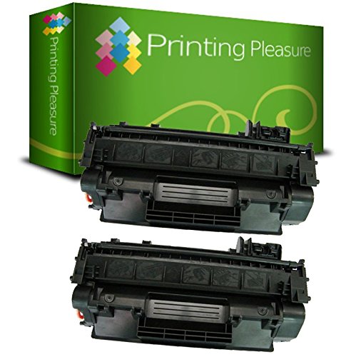 Printing Pleasure 2 Toner kompatibel für HP Laserjet P2030 P2033 P2035 P2035N P2050 P2055 P2055D P2055DN P2055X Canon MF5880DN LBP6300DN LBP6310DN LBP6650DN LBP6670DN | CE505A 05A CRG 719 3479B002 von Printing Pleasure
