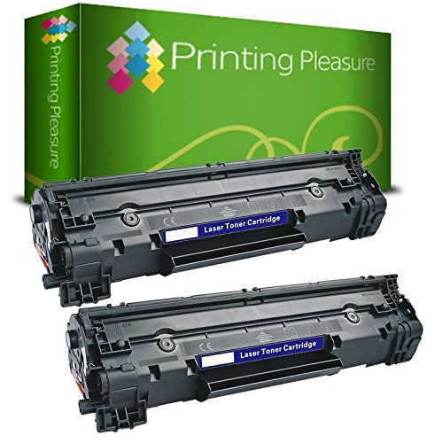Printing Pleasure 2 Toner kompatibel für HP Laserjet Pro MFP M225 M125 M126 M127 M128 M201 M202 Serie | CF283A 83A von Printing Pleasure