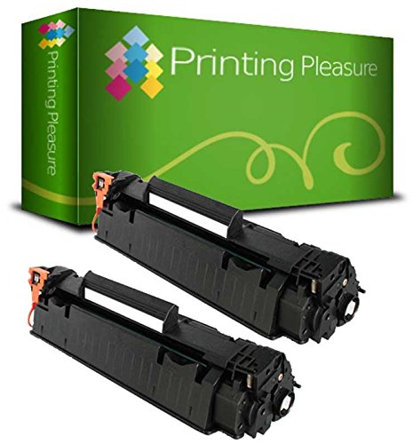Printing Pleasure 2 Toner kompatibel zu CE278A 78A für HP Laserjet Pro M1536 MFP M1536DNF P1560 P1566 P1600 P1606 P1606DN - Schwarz, hohe Kapazität von Printing Pleasure