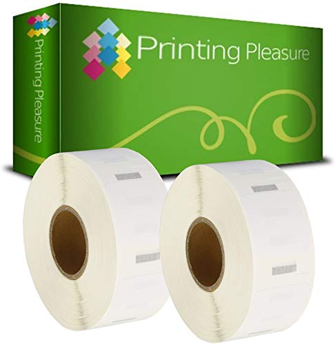 Printing Pleasure 2 x S0929120 Rollen Etiketten kompatibel für Dymo LabelWriter | 25mm x 25mm | 750 Stück | Quadratische Mehrzwecketiketten | wieder ablösbar von Printing Pleasure