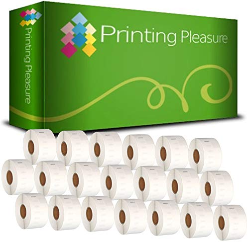 Printing Pleasure 20 x 99012 Rollen Etiketten kompatibel für Dymo LabelWriter & Seiko Etikettendrucker | 36mm x 89mm | 260 Stück | Große Versand-Etiketten von Printing Pleasure