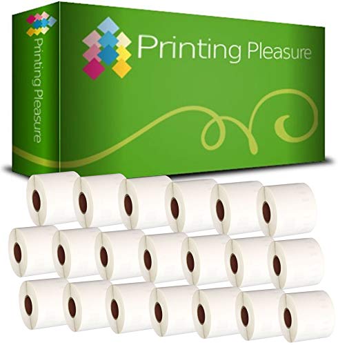 Printing Pleasure 20 x 99014 Rollen Etiketten kompatibel für Dymo LabelWriter & Seiko Etikettendrucker | 54mm x 101mm | 220 Stück | Versand-Etiketten | Namensschild-Etiketten von Printing Pleasure