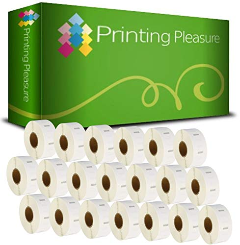 Printing Pleasure 20 x S0929120 Rollen Etiketten kompatibel für Dymo LabelWriter | 25mm x 25mm | 750 Stück | Quadratische Mehrzwecketiketten | Wieder ablösbar von Printing Pleasure