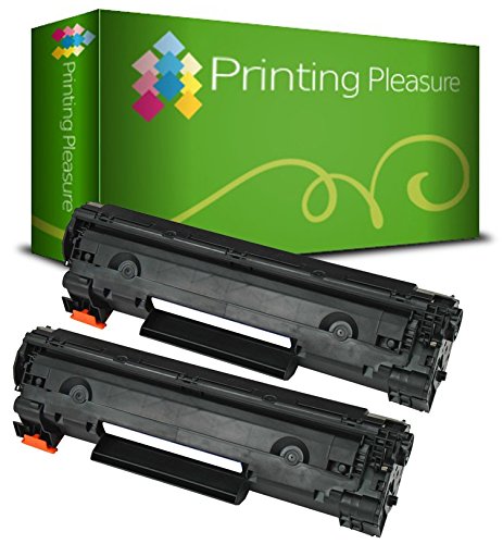 Printing Pleasure 2er Set CB436A 36A Premium Toner Schwarz kompatibel für HP Laserjet M1120 MFP, M1120n MFP, M1520, M1522 MFP, M1522n MFP, M1522nf MFP, P1505, P1505n, P1506 von Printing Pleasure