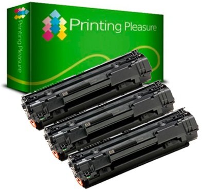 Printing Pleasure 3 Toner kompatibel für HP Laserjet P1505 P1505N P1506 M1120MFP M1120N M1520 M1522MFP M1522N M1522NF Canon LBP-3250 - Schwarz, hohe Kapazität von Printing Pleasure