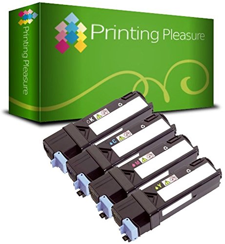 Printing Pleasure 4 Toner kompatibel für Dell 2150cn 2150cdn 2155cn 2155cdn - Schwarz/Cyan/Magenta/Gelb, hohe Kapazität von Printing Pleasure