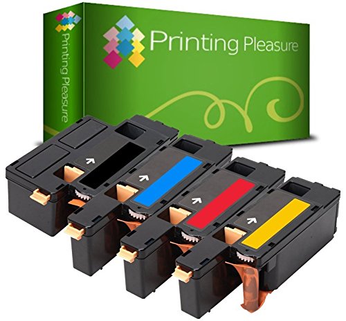 Printing Pleasure 4 Toner kompatibel für Dell E 525 W E525 W E 525W E525W | 593-BBJX 593-BBJU 593-BBJV 593-BBJW von Printing Pleasure