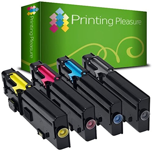 Printing Pleasure 4er Set Premium Toner kompatibel für Dell C2660, C2660DN, C2660DNF, C2660N, C2665, C2665DN, C2665DNF von Printing Pleasure