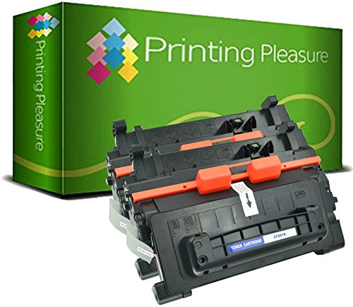 Printing Pleasure CF281A 81A 2 Toner kompatibel für HP Laserjet Enterprise MFP M630dn M630f M630h M630z M604dn M604n M605dn M605n M605x M606dn M606x - Schwarz, hohe Kapazität (10.500 Seiten) von Printing Pleasure