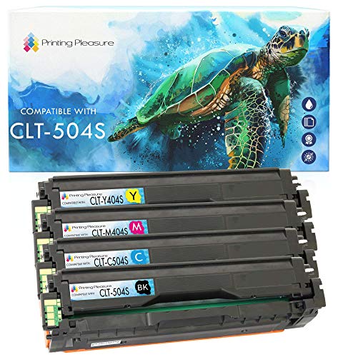 Printing Pleasure CLT-504S 4 Toner kompatibel für CLT-P504C Samsung Xpress SL-C1810W SL-C1860FW CLX-4195FN CLX-4195N CLX-4195FW CLP-415N CLP-415NW, Schwarz/Cyan/Magenta/Gelb von Printing Pleasure