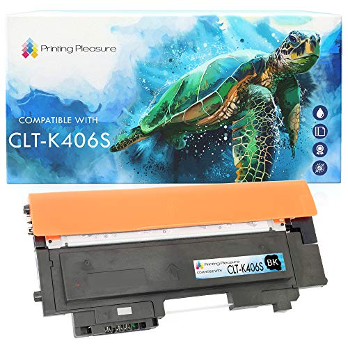 Printing Pleasure CLT-K406S Toner kompatibel für Samsung Xpress SL C410W C460FW C460W C467W CLP-360 CLP-365 CLP-365W CLX-3305 CLX-3305FN 3305W, Schwarz von Printing Pleasure