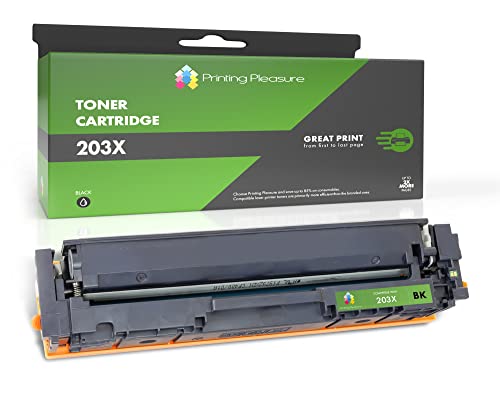 Printing Pleasure Toner kompatibel zu CF540X 203X für HP Color Laserjet Pro M254dw M254nw MFP M280nw MFP M281fdn MFP M281fdw - Schwarz, hohe Kapazität (3.200 Seiten) von Printing Pleasure