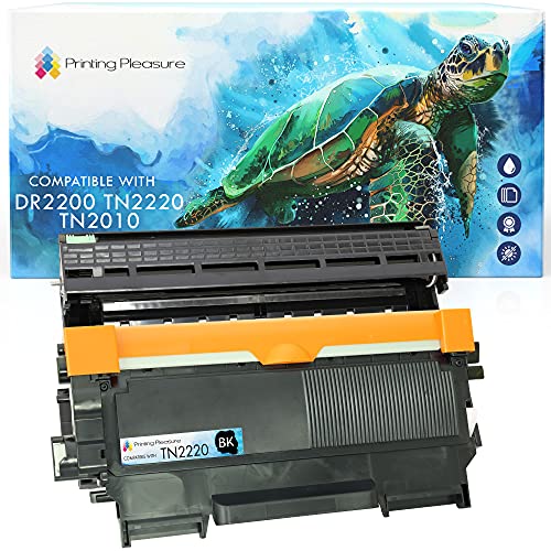 Toner TN2220 mit Trommel DR2200 kompatibel für Brother DCP-7055 DCP-7060D DCP-7065DN HL-2130 HL-2132 HL-2135W HL-2240 2240D HL-2250DN HL-2270DW MFC-7360N MFC-7860DW FAX-2840 - Schwarz, hohe Kapazität von Printing Pleasure