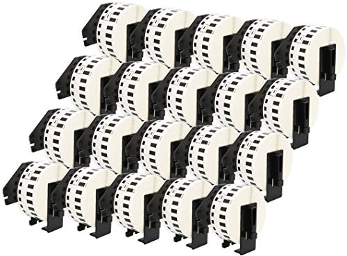 20 Rollen DK22214 DK-22214 12mm x 30,48m Endlos-Etiketten kompatibel für P-Touch QL-500 QL-550 QL-560 QL-570 QL-700 QL-720NW QL-800 QL-810W QL-820NWB QL-1050 QL-1060N QL-1100 QL-1110NWB von Printing Saver