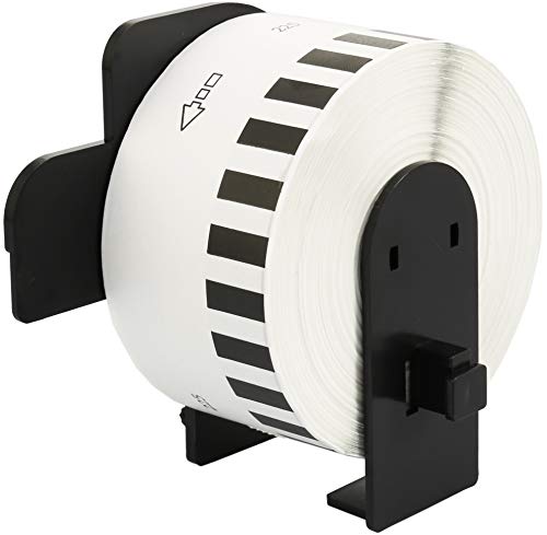 Rolle DK22225 DK-22225 38mm x 30,48m Endlos-Etiketten kompatibel für P-Touch QL-500 QL-550 QL-560 QL-570 QL-580N QL-700 QL-720NW QL-800 QL-810W QL-820NWB QL-1050 QL-1060N QL-1100 QL-1110NWB von Printing Saver
