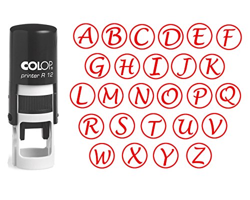 Benutzerdefinierte A-Z Alphabet Stamp in der roten Tinte Monogramm Runde Stempel Selbst Farbwerk Initial Stempel Colop Mini Stamper 12 mm Benutzerdefinierte A-Z Alphabet Stamp in der roten Tinte Monogramm Runde Stempel Selbst Farbwerk Initial Stempel Colop Mini Stamper 12 mm von Printtoo